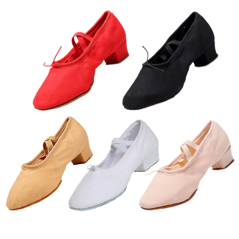 Canvas soft sole dance shoes