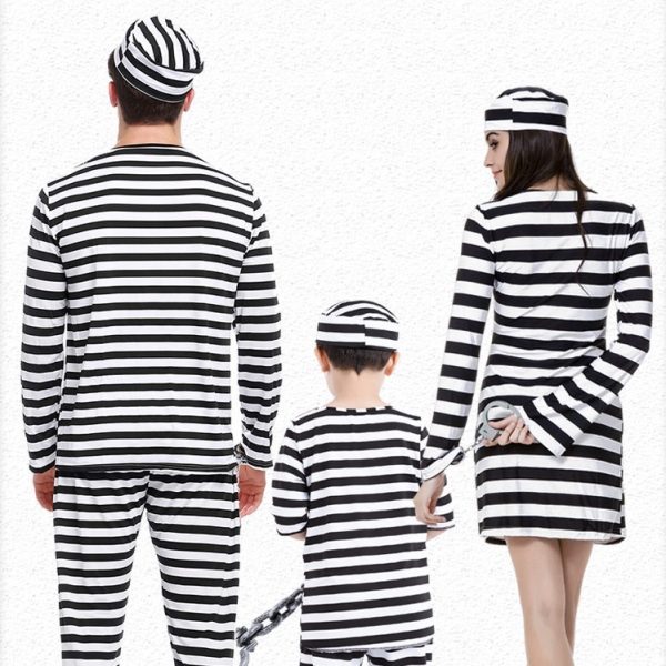 Striped parent-child prisoner costume - Image 2