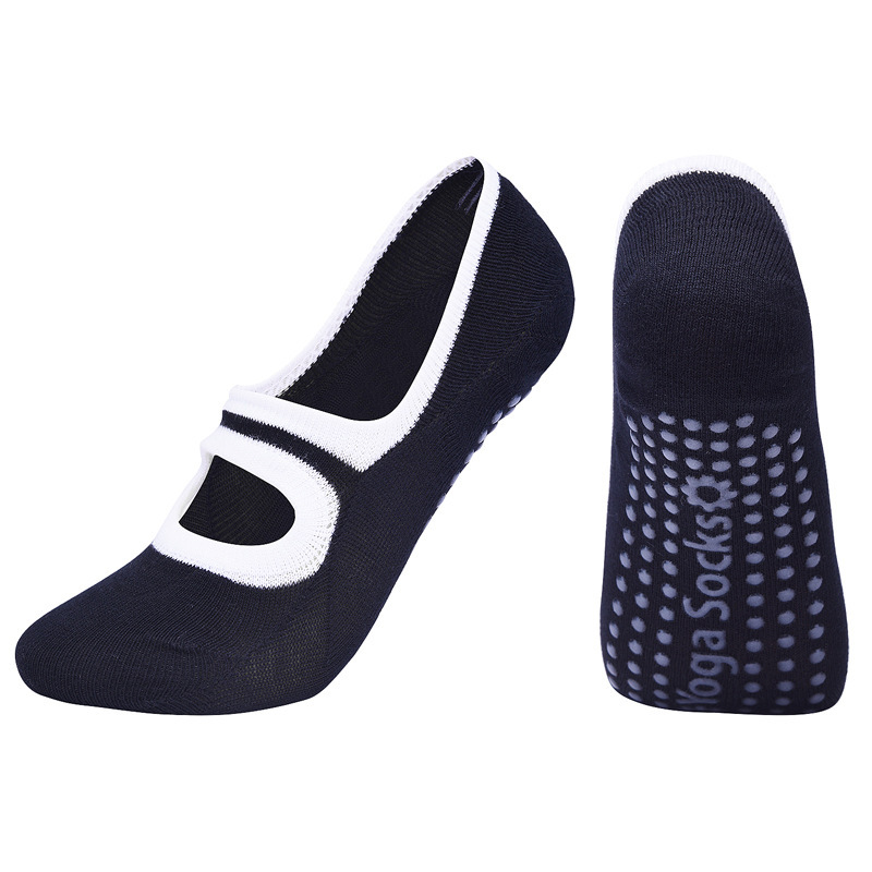 Open-back non-slip gym indoor floor socks