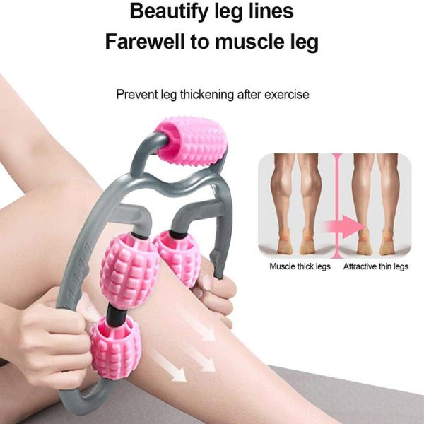 U Shape Trigger Point Massage Roller Full Body Massage Tool Arm Leg Neck Muscle Massager 4 Wheels Fitness Device For Sports - Image 2