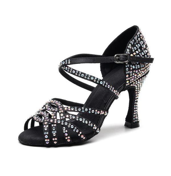 Qianjiao Dance Rhinestone Latin Dance Shoes Soft And Comfortable Women'S Dance Shoes Dancing Shoes Soft Sole - Image 5