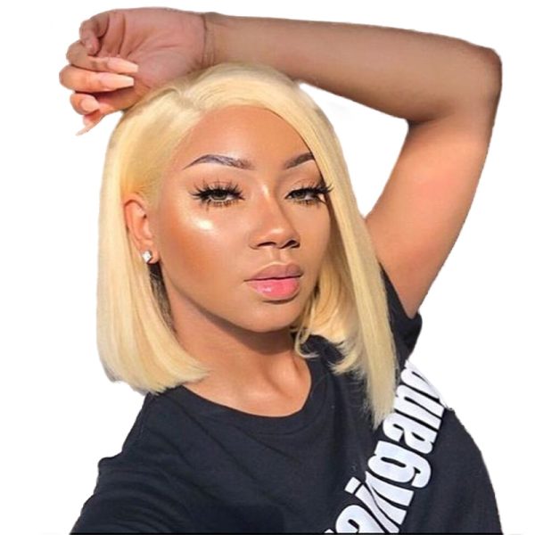 Blond short straight wig - Image 3