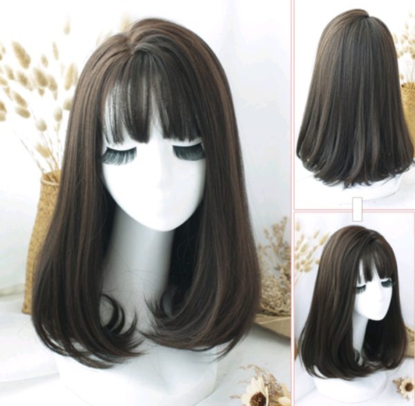 Wig female air bangs fashion chemical fiber hair wig fake hair - Image 5