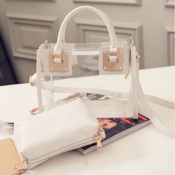 Women's Transparent Handbags Beach Bags Clear Jelly crystal Purse Crossbody Bags - Image 10