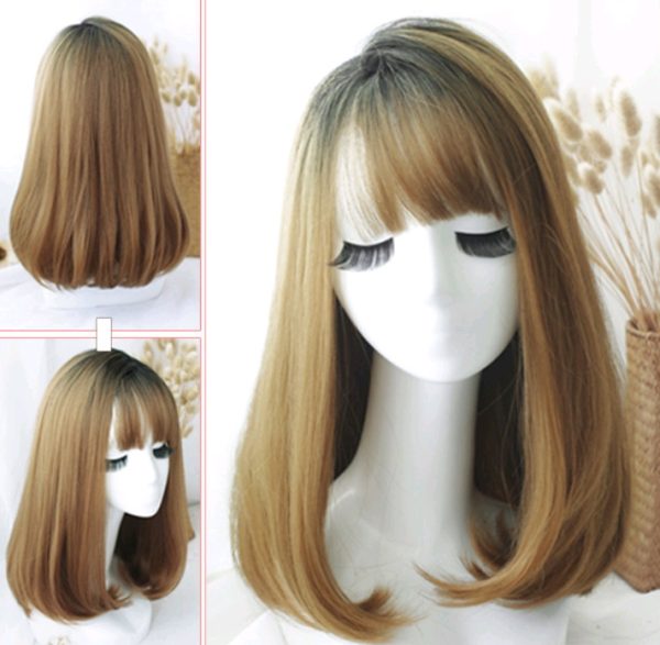 Wig female air bangs fashion chemical fiber hair wig fake hair - Image 4