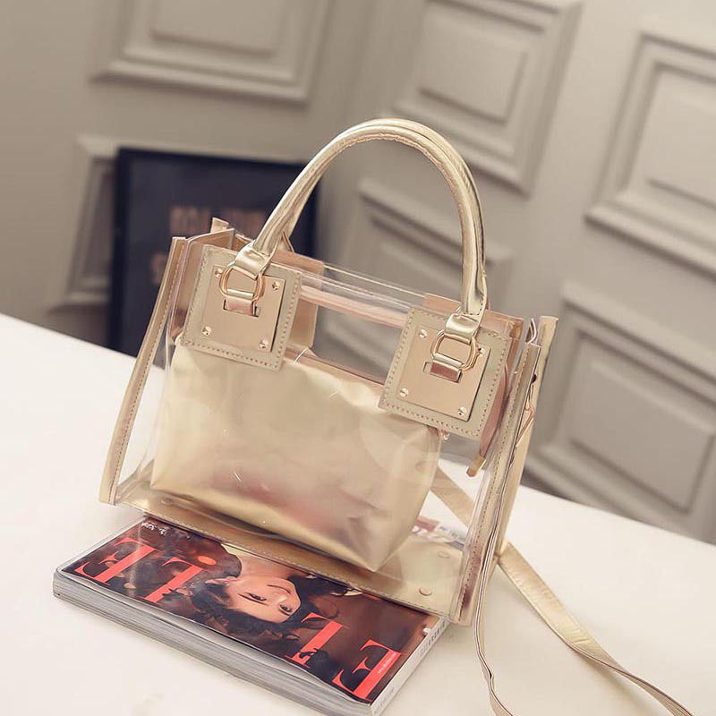 Women’s Transparent Handbags Beach Bags Clear Jelly crystal Purse Crossbody Bags