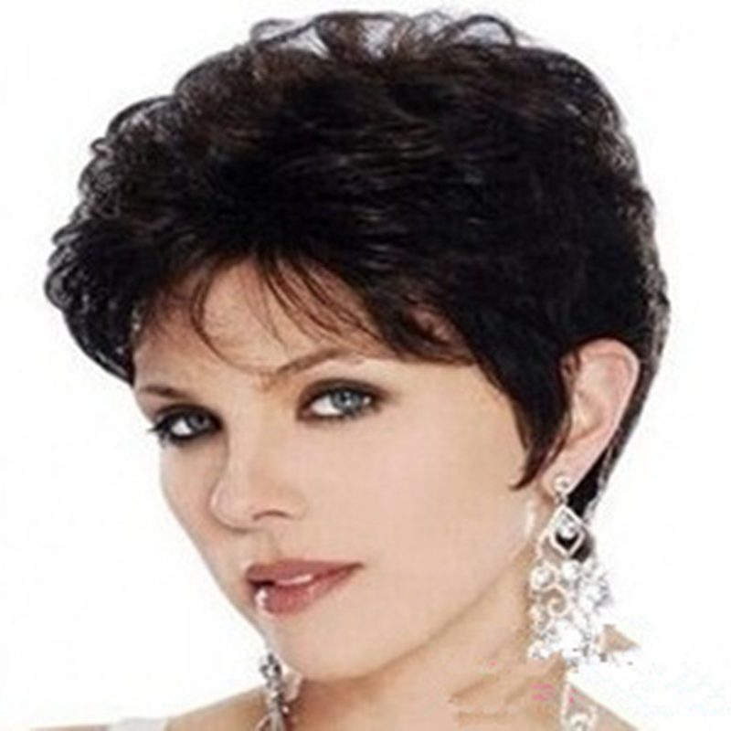 High temperature silk short hair wig