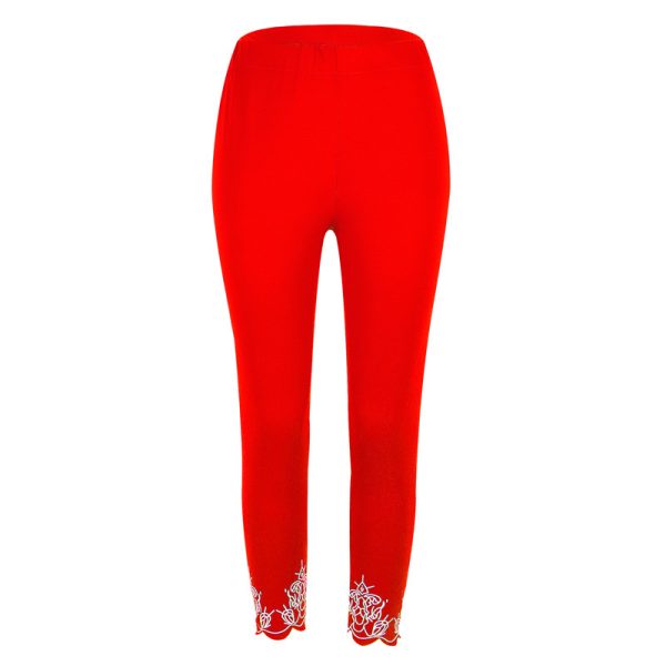 Slim Slimming Printed Cropped Trousers - Image 3