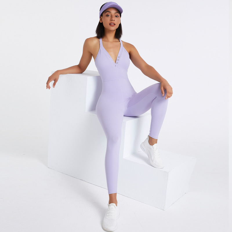 Yoga Jumpsuit Women’s Fitness Dance With Chest Pad Ballet Unitard