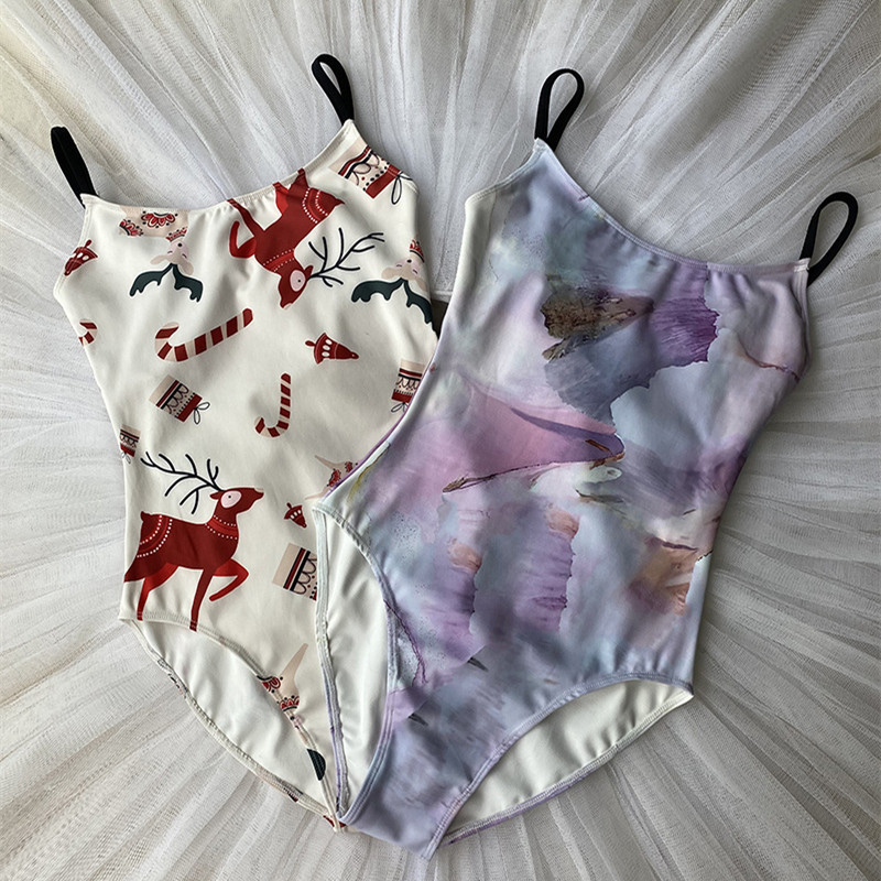 Ballet Print One-piece Leotards