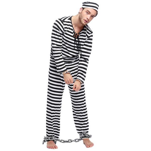 Striped parent-child prisoner costume - Image 5