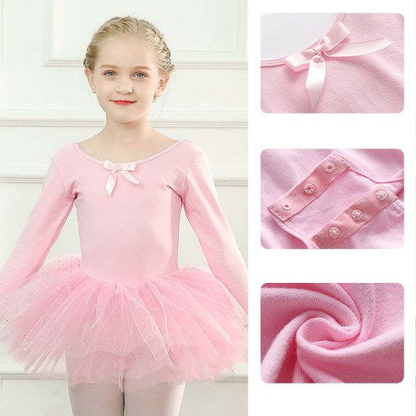 Children's Dance Clothes Summer Girls Tutu Dance Costumes - Image 6