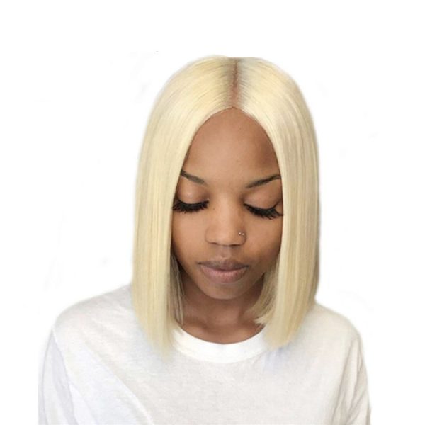 Blond short straight wig - Image 2