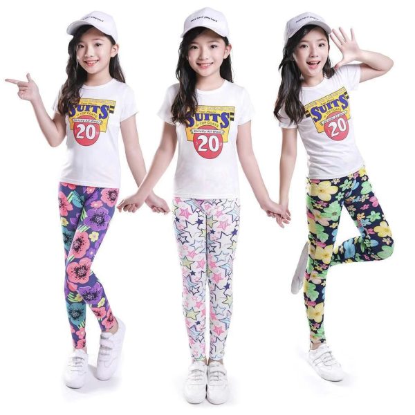 Children's Multicolor Printed Leggings Ankle - Image 6