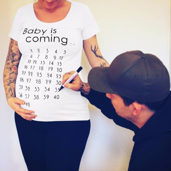 Baby Is Coming Pregnancy T-shirt - Image 5