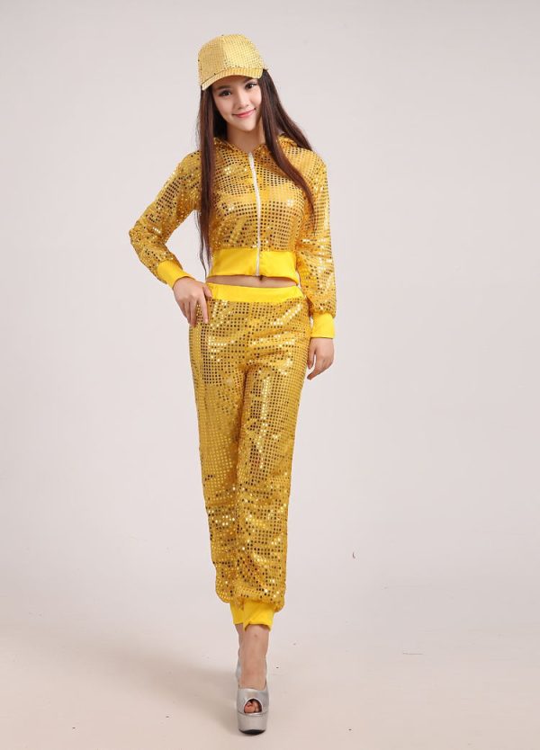 Performance Costume Female Jazz Dance Sequins Dancing Dress - Image 4