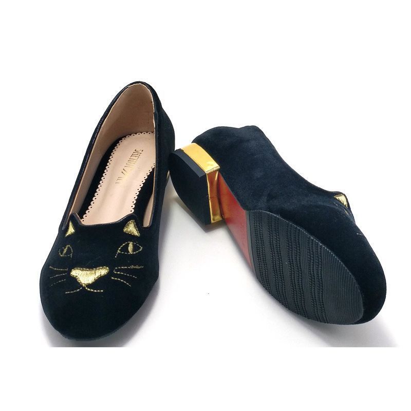 Cute Black Cat Ballet Flats