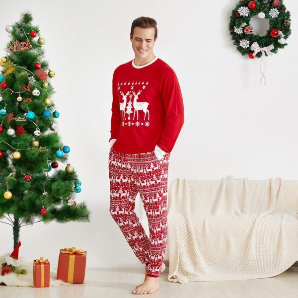 Printed Parent Child Home Service Set Pajamas - Image 5