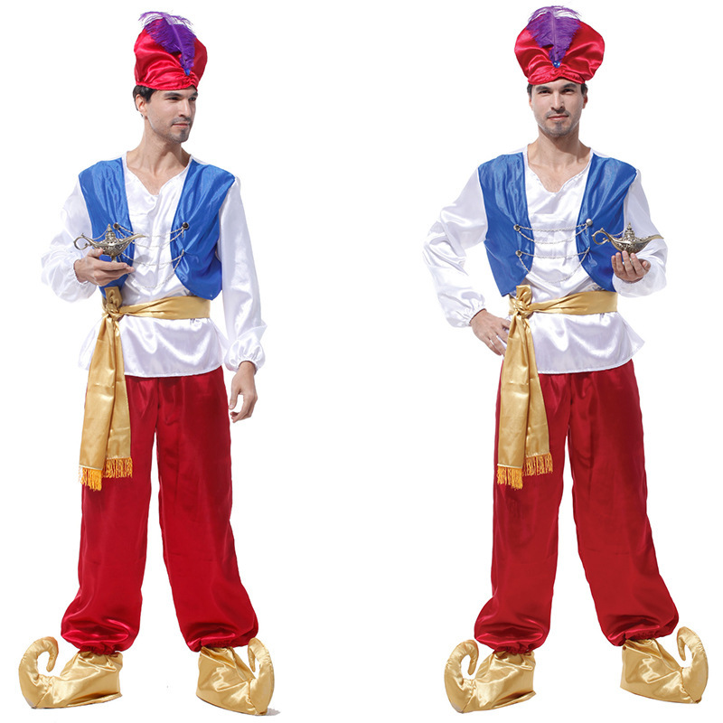 Cosplay Aladdin magic lamp prince costume