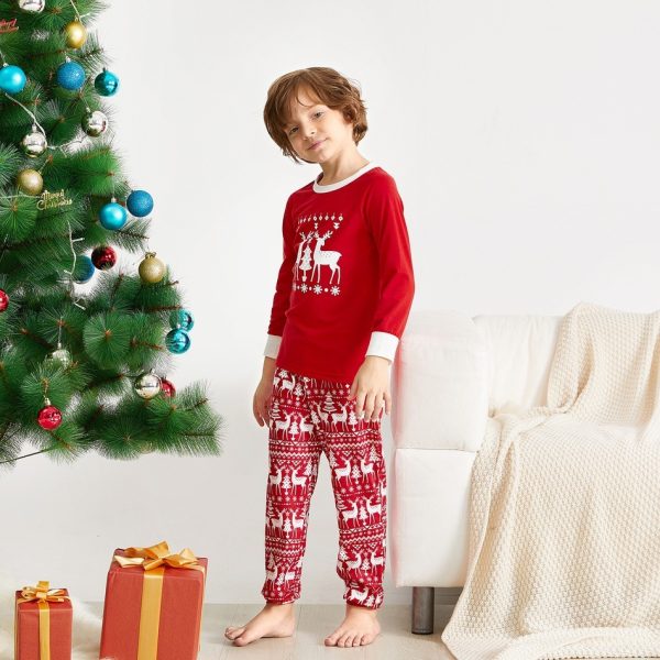 Printed Parent Child Home Service Set Pajamas - Image 3