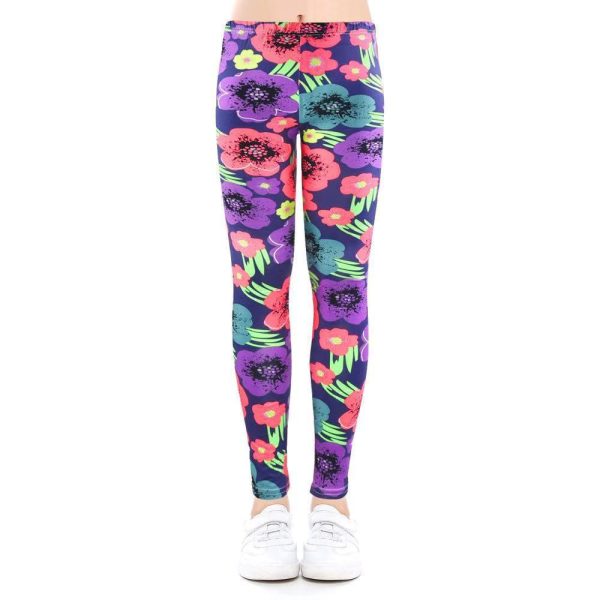 Children's Multicolor Printed Leggings Ankle - Image 2