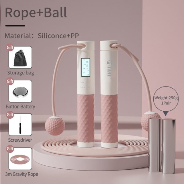 Jumping Rope Cordless Type Counting Fitness Exercise Wireless Gravity Weight Ball Fat Burning Female Cordless - Image 4