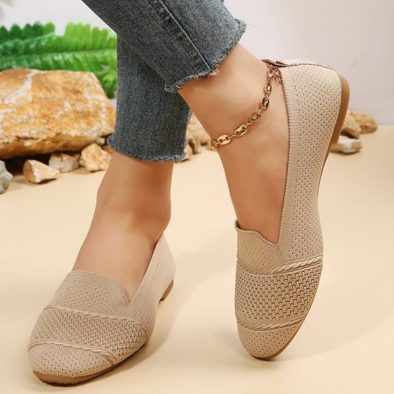 Women’s Ballet Flats Round Toe Soft Sole Slip On Lazy Shoes Walking Flat Loafers