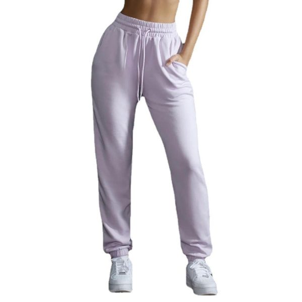 Autumn And Winter Everything Loose Sports Sweatpants Female Plus Velvet - Image 4