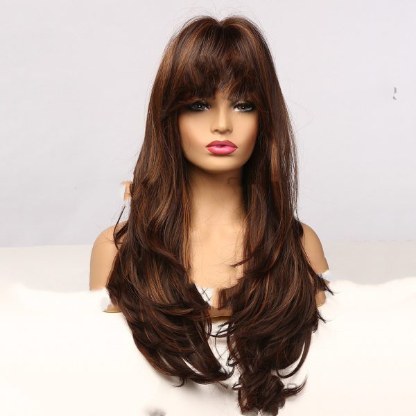 Net Red Wind With Eight Character Bangs Dark Brown - Image 3