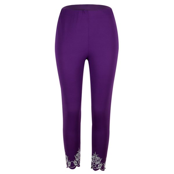 Slim Slimming Printed Cropped Trousers - Image 4