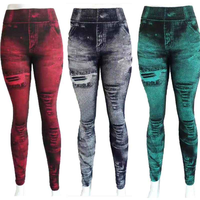 Women’s Super Elastic 9-point Denim Leggings