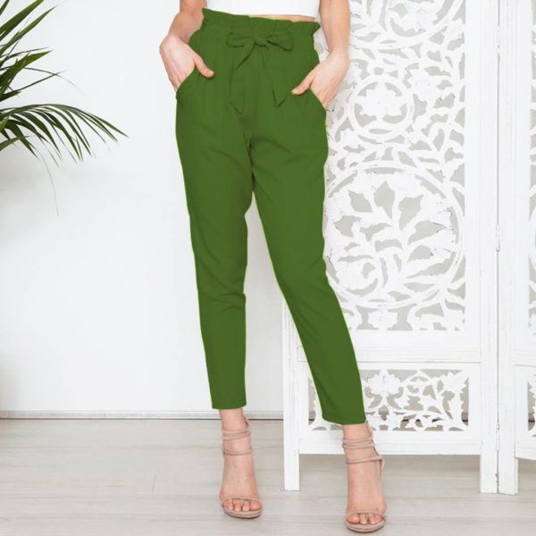 European and American new fashion wild waist cropped pants - Image 7