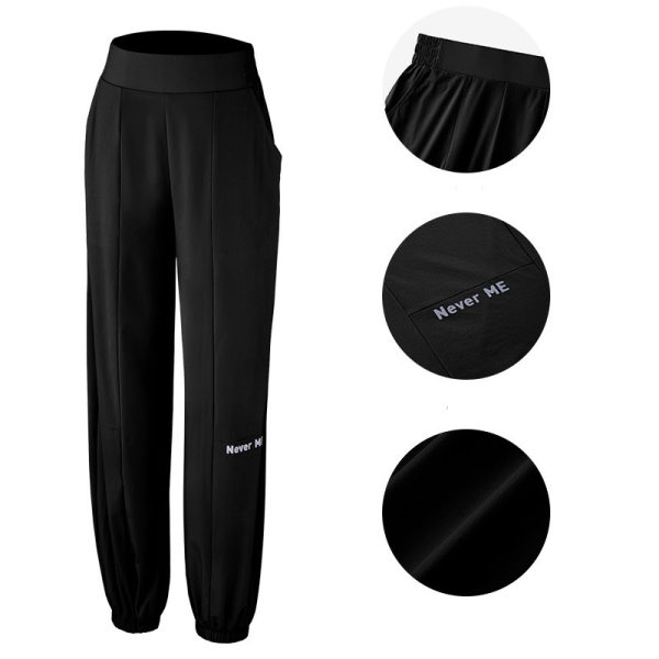 Neverme Sports Pants Women's Loose-fitting Running Pants Are Thin, Casual, Breathable, High-waist Dance Yoga Fitness Pants