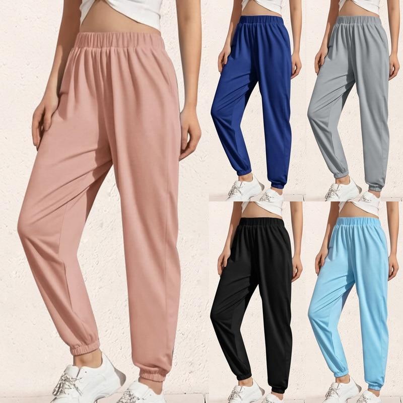 Women’s solid color casual sports pants