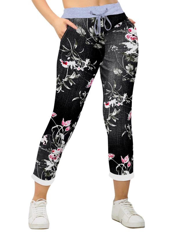 Spring And Summer New European And American Printing Casual Magic Jogger Pants - Image 4