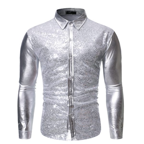 Youth cool sequin bronzing dance clothes - Image 5