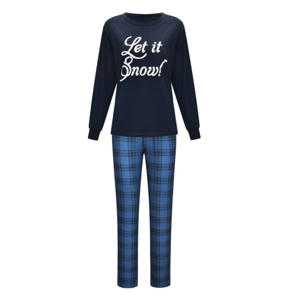 European And American Christmas Letter Printing Parent-child Clothing Home Wear Suit - Image 10