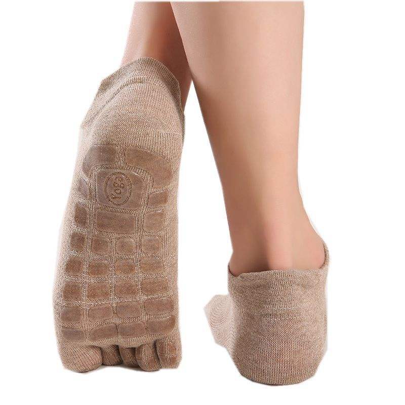 Men Cotton Yoga Socks Five Finger  Non Slip