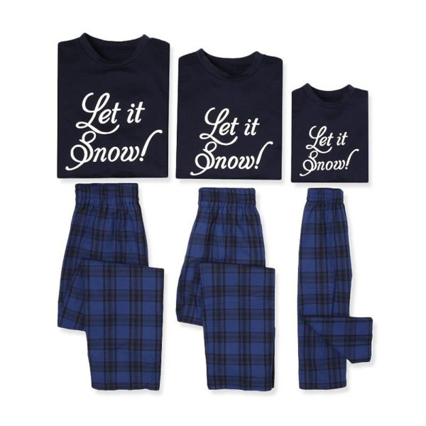 European And American Christmas Letter Printing Parent-child Clothing Home Wear Suit - Image 9