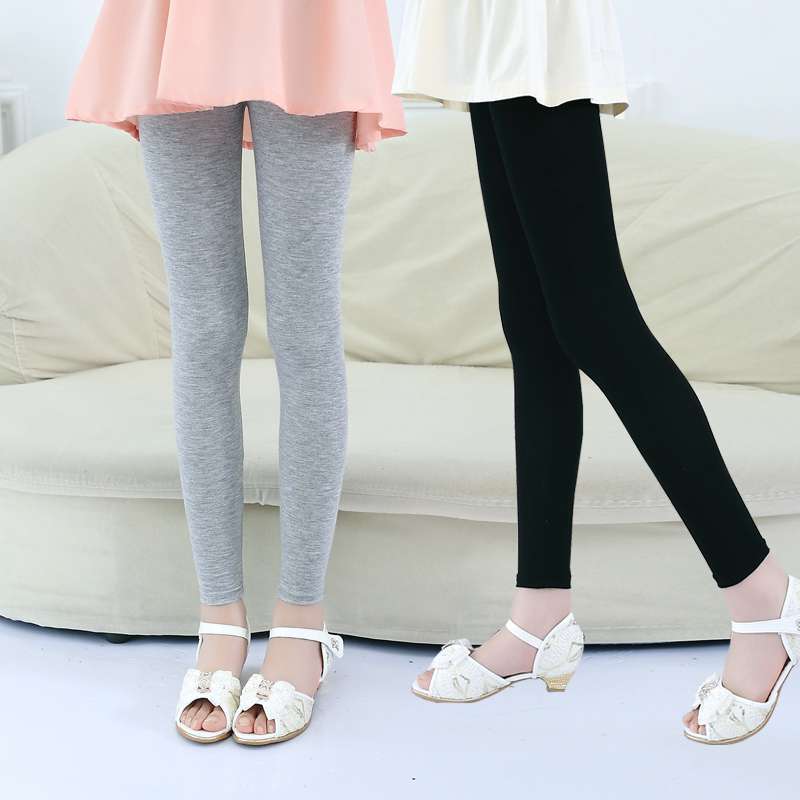 Girls’ Leggings Summer Thin Modal Baby Nine-point Pants Stretch Middle And Big Kids