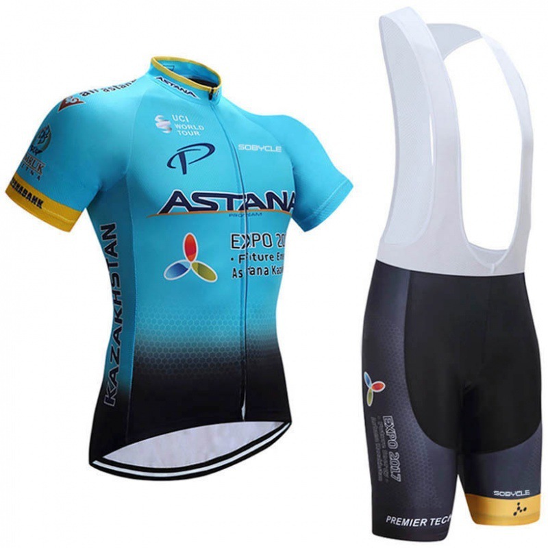 ASTANA ASTANA Summer Cycling Clothing Men’s And Women’s Team Edition Short-sleeved Top Road Bicycle Clothing Cycling Suit