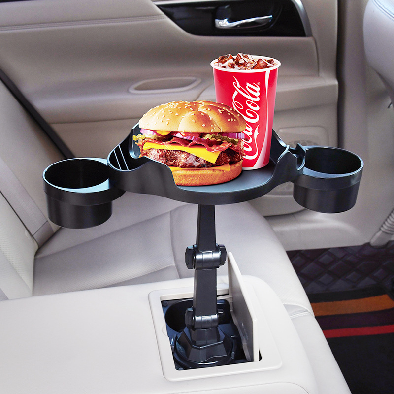 Car Small Dining Plate Dining Tray Foldable Cup Holder