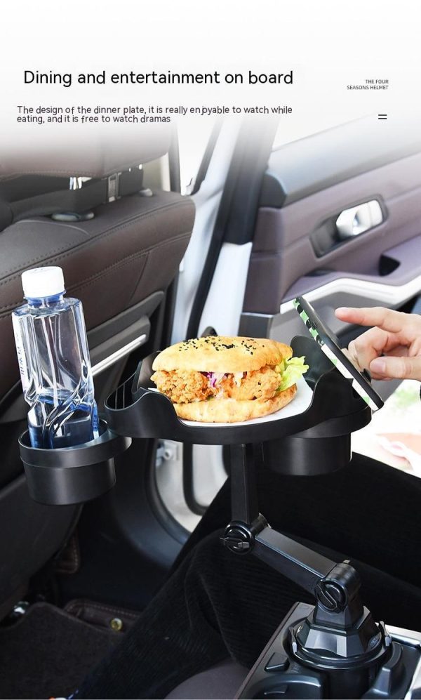 Car Small Dining Plate Dining Tray Foldable Cup Holder - Image 3