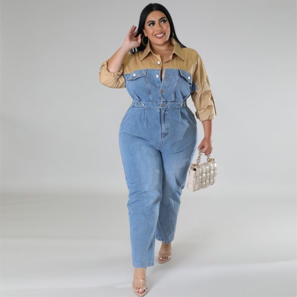 Plus Size Women's Long Jumpsuit - Image 2