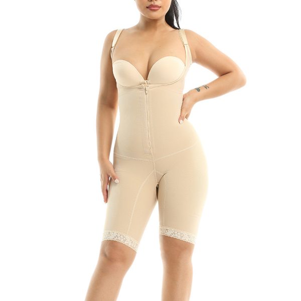 Crotch Zipper Plus Size Bodysuit - Image 2