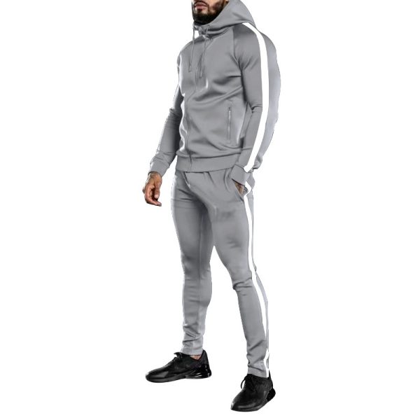 Plus Size Hooded Zip Cardigan Sports Suit - Image 9