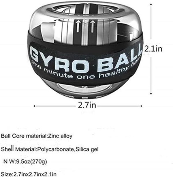 Wrist Trainer Ball Auto-Start Wrist Strengthener Gyroscopic Forearm Exerciser Gyro Ball For Strengthen Arms, Fingers, Wrist Bones And Muscles - Image 3