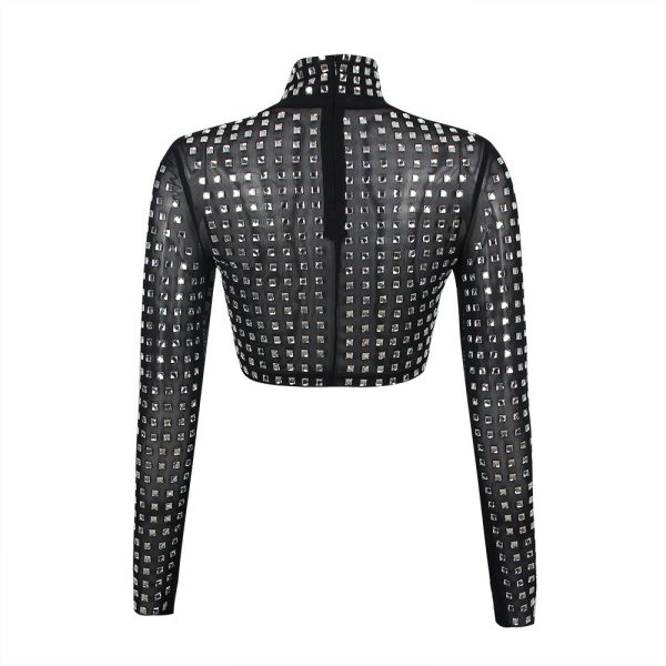 Black Rivet Skirt Suit Yagao Street Party Suit Suit - Image 4