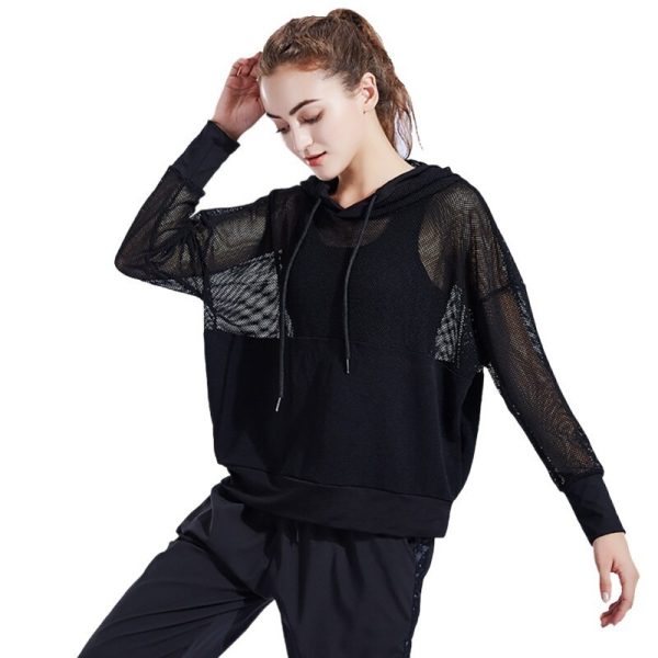 Gauze hoodie fitness hoodie - Image 4