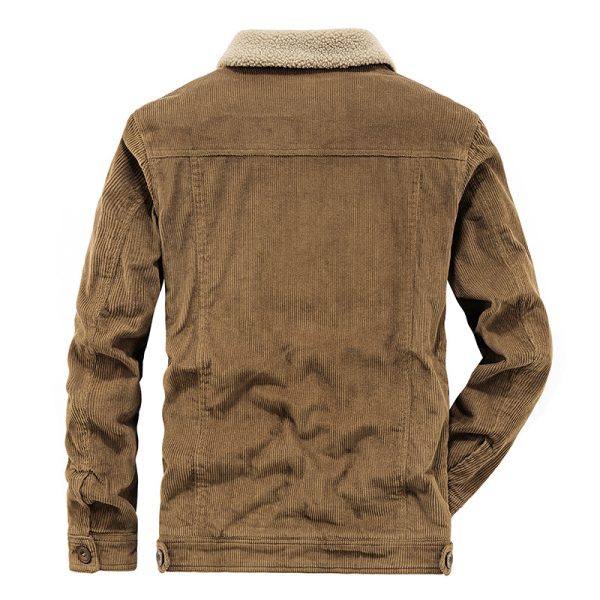 Winter Corduroy Coat Cotton-padded Jacket For Men - Image 9